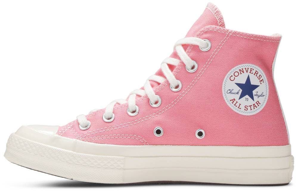 Giày Converse Comme des Garçons PLAY x Chuck 70 High 'Bright Pink' 168301C - Ảnh 2
