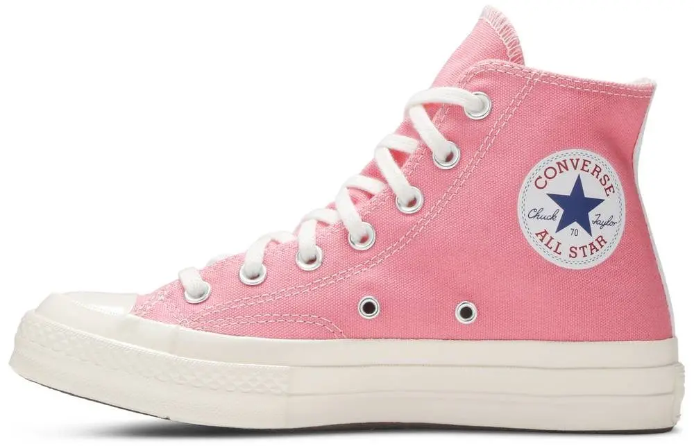 Alternative view of Giày Converse Comme des Garçons PLAY x Chuck 70 High 'Bright Pink' 168301C