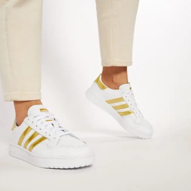 Giày Adidas Wmns Team Court 'White Gold Metallic' EF6058 - Ảnh 3