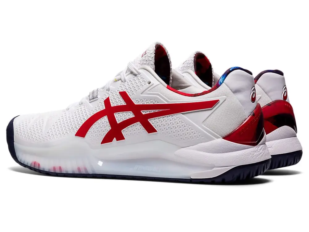 Giày Asics Gel Resolution 8 LE 'White Classic Red' 1041A292-110 - Ảnh 3