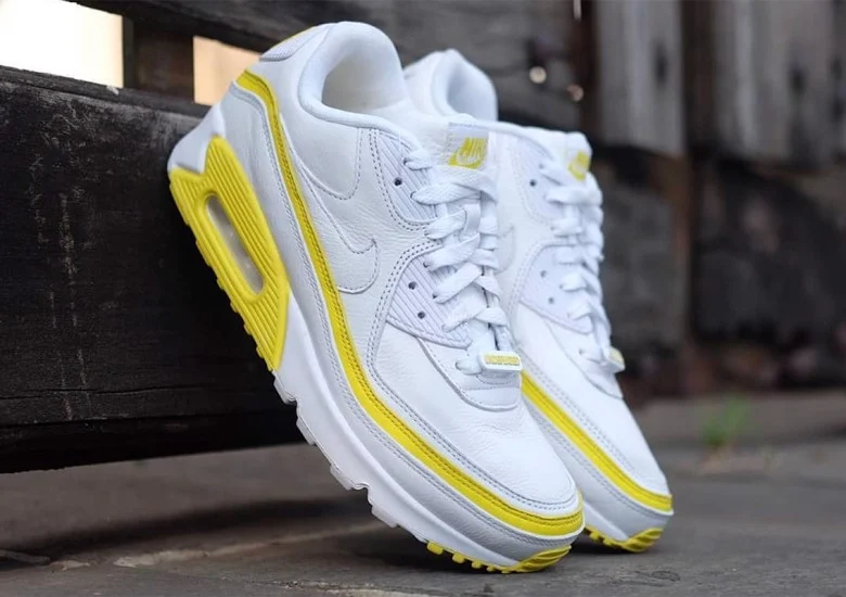 Giày Nike Undefeated x Air Max 90 'White Optic Yellow' CJ7197-101 - Ảnh 5