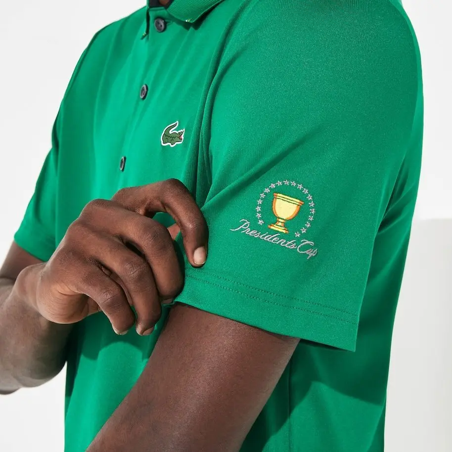 Áo Lacoste Presidents Cup Striped-Collar Jersey Golf - Ảnh 3