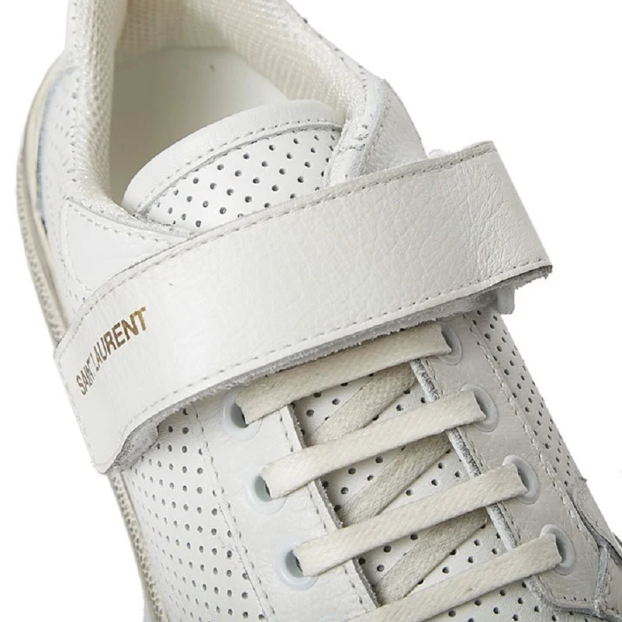 Giày Saint Laurent Pedro SL24 Leather Velcro Sneakers 558255-04L10-9030 - Ảnh 4