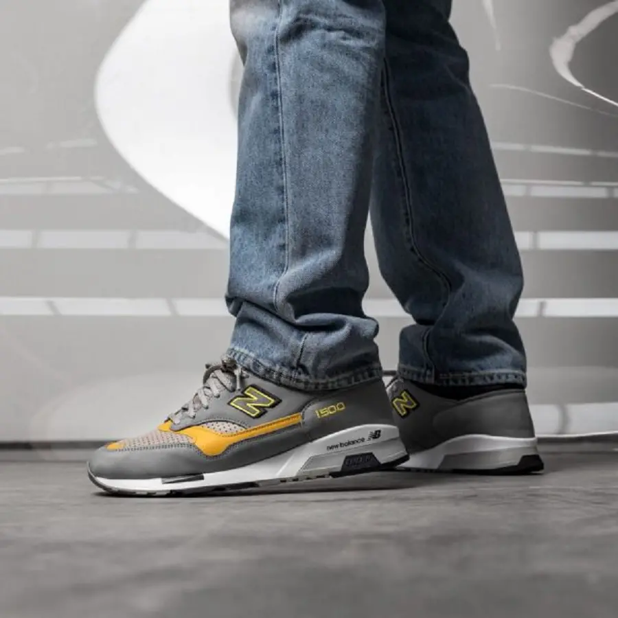 Alternative view of Giày New Balance 1500 Made in England ‘Grey Yellow’ M1500GGY