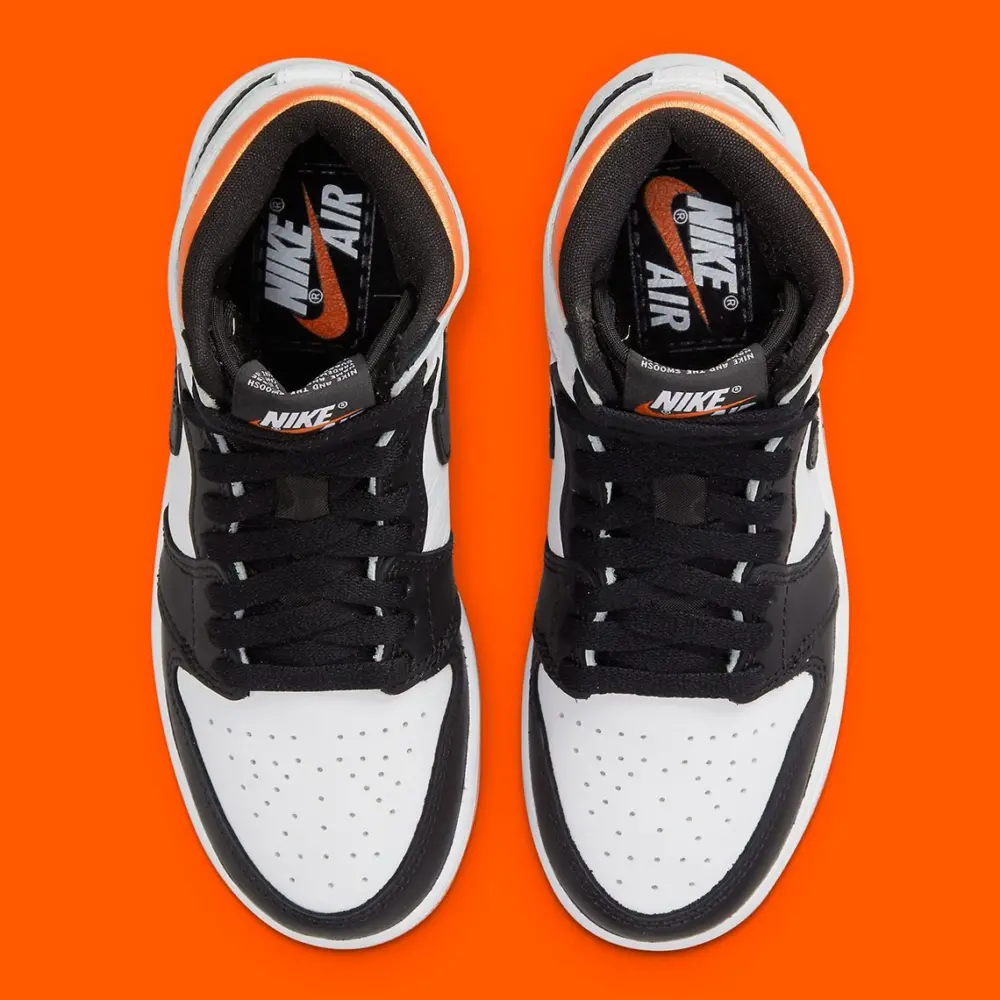 Alternative view of Giày Nike Air Jordan 1 Retro High OG GS 'Electro Orange' 575441-180
