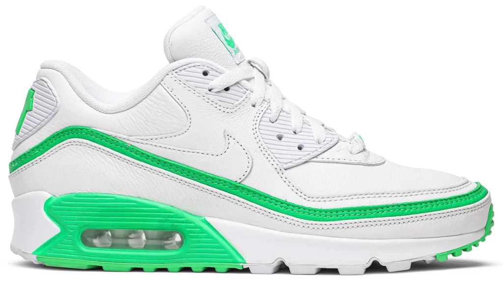 Giày Nike Undefeated x Air Max 90 'White Green Spark' CJ7197-104