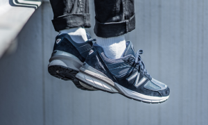 Alternative view of Giày New Balance 990v5 Made In USA ‘Navy’ M990NV5