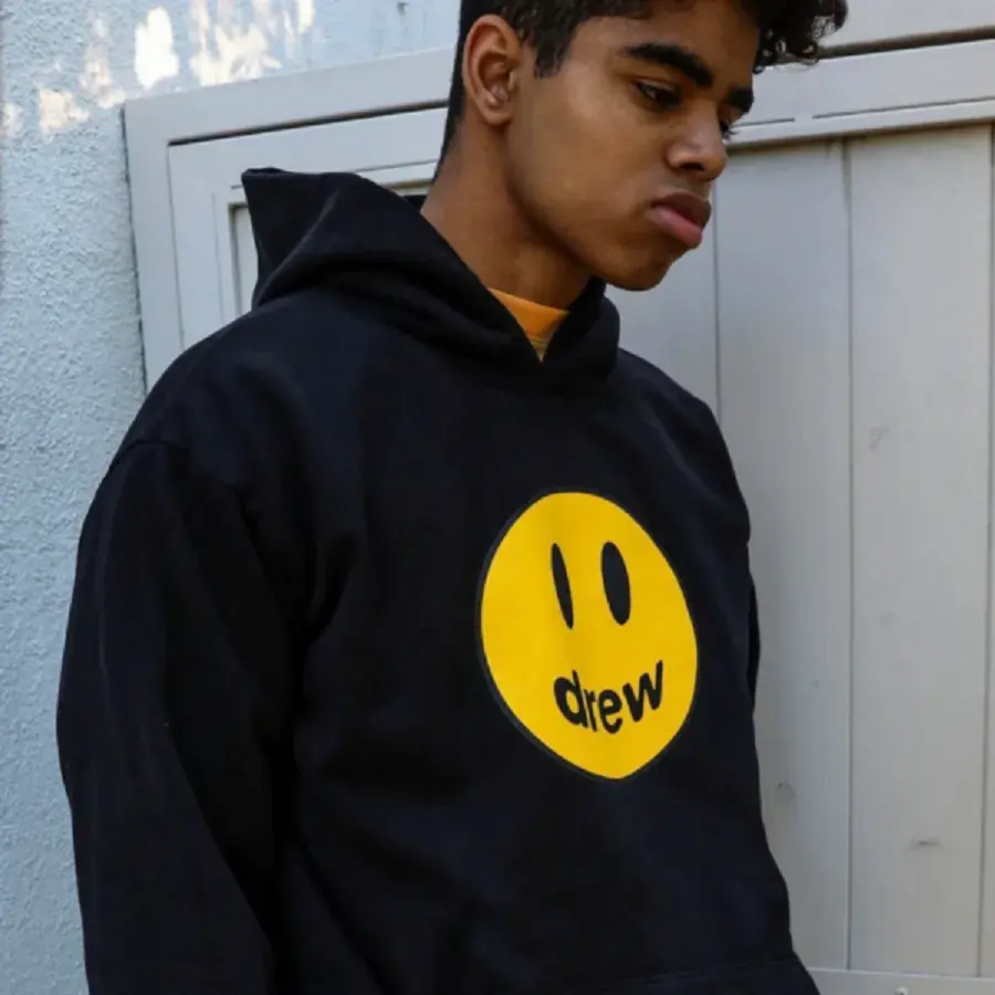 Áo Drew House Deconstructed Mascot Hoodie Black - Ảnh 5