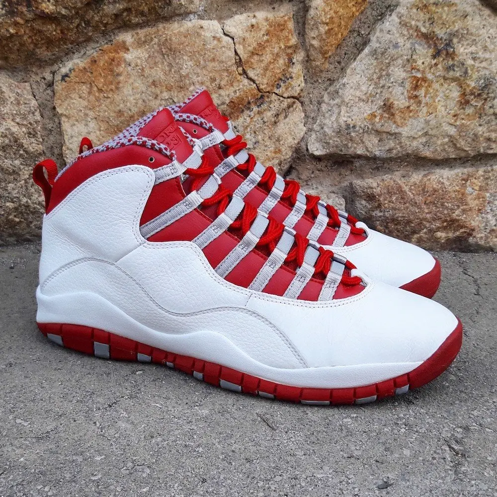 Alternative view of Giày Nike Air Jordan 10 Retro 'Red Steel' 2005 310805-161