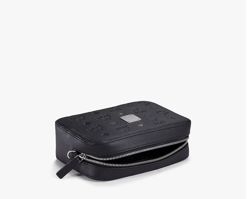 Túi MCM Camera Bag Leather Black MWRAAKM01BK001 - Ảnh 3
