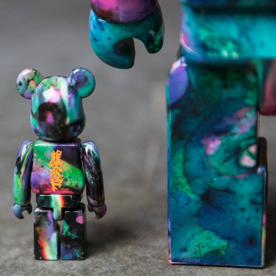 Mô Hình Bearbrick Pushead #2 Bluewater 100% & 400% - Ảnh 2