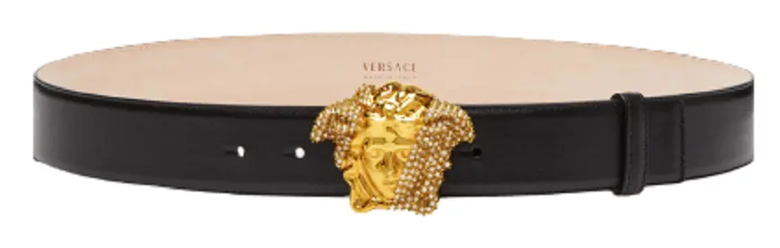 Thắt Lưng Versace La Medusa Crystal Belt Black DCU8443-DV3TNS-KVO41