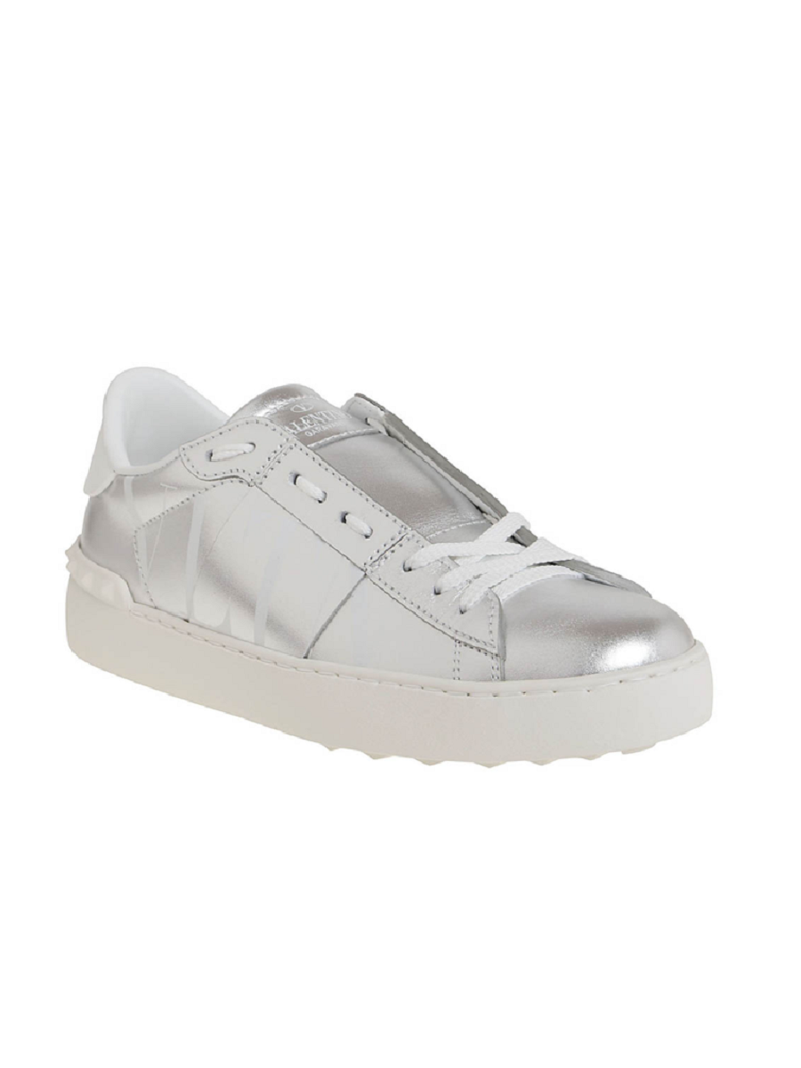 Giày Valentino Open Metallic Leather Sneakers UW2S0781ASZAB5 - Ảnh 6