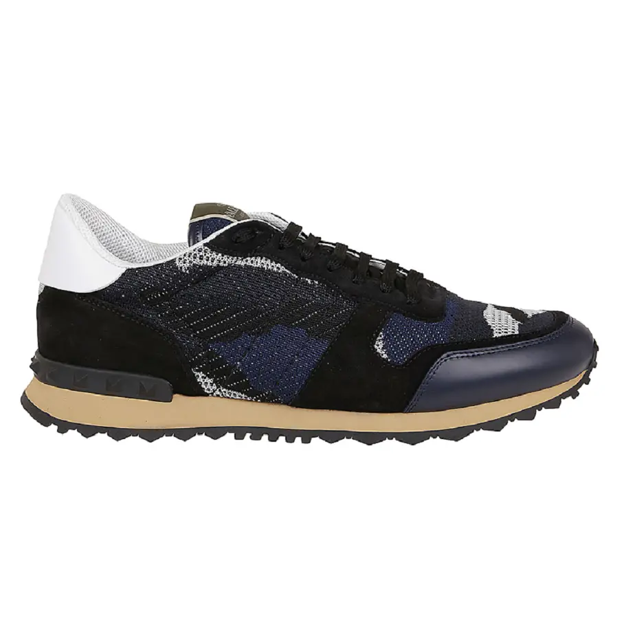 Giày Valentino Mesh Fabric Camouflage Rockrunner Sneaker TY0S0723QRK31J