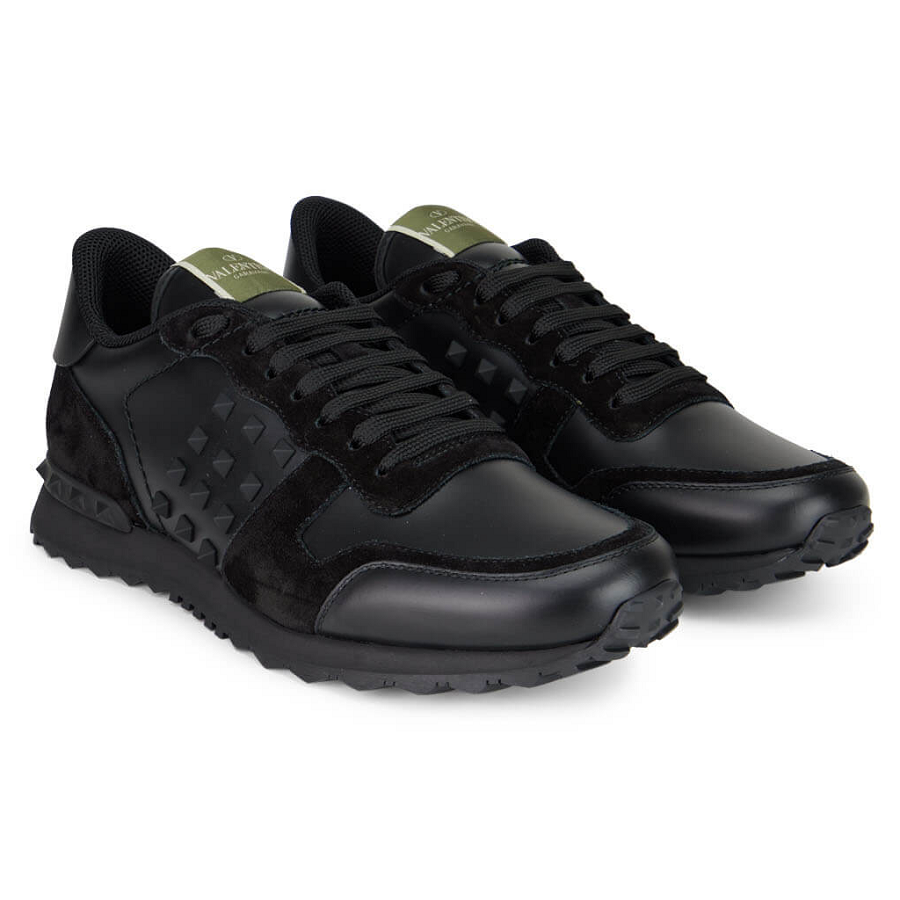 Giày Valentino Black Leather Rockstud WY2S0748VRJN01 - Ảnh 2