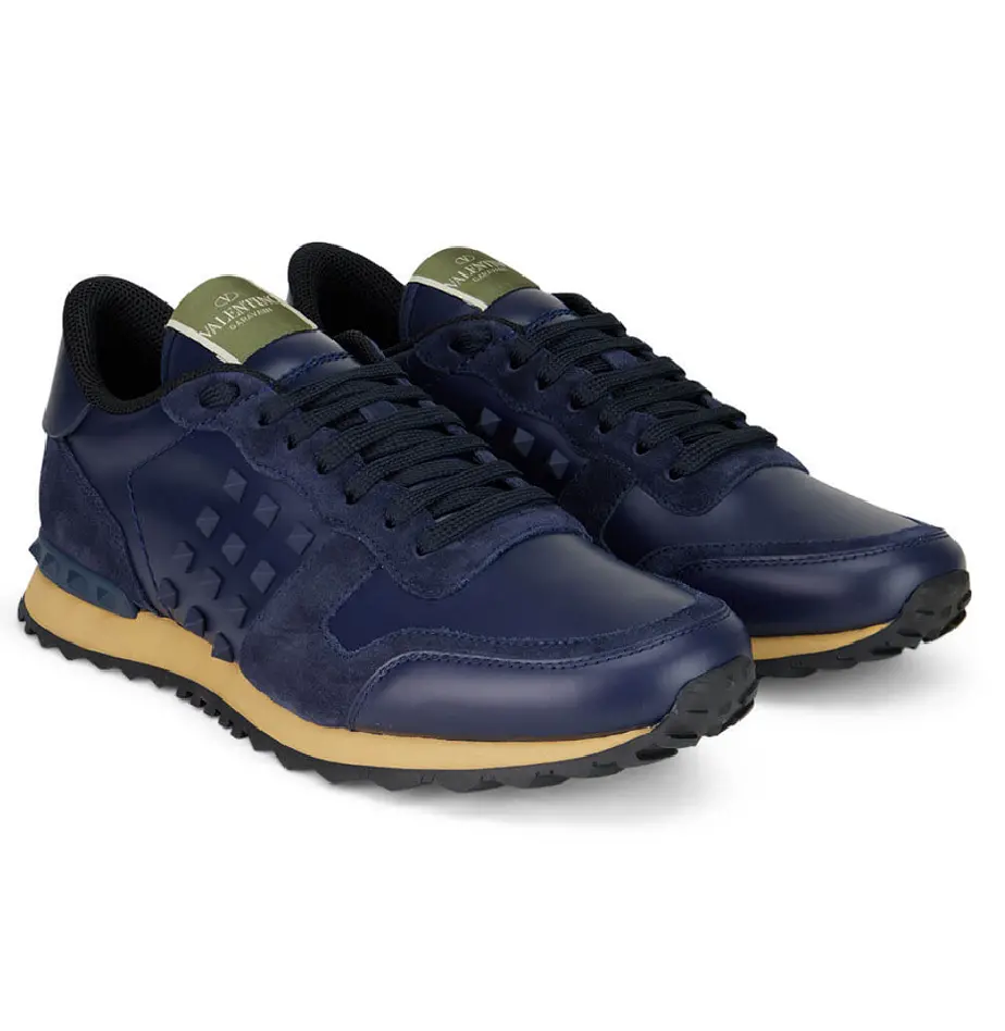 Alternative view of Giày Valentino Leather Rockstud Sneakers WY2S0748VRJM30