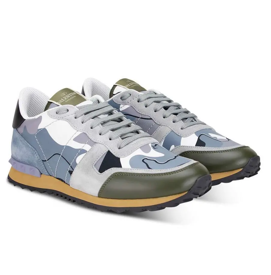 Giày Valentino Men's Grey Olive Rockrunner Sneakers WY2S0723TCC57H - Ảnh 3