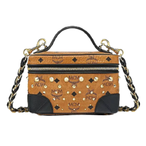 Túi MCM Vanity Case in Gold Studded Visetos MWRCSVI04CO001
