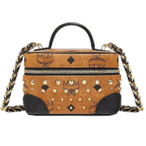 Túi MCM Vanity Case in Gold Studded Visetos MWRCSVI05CO001