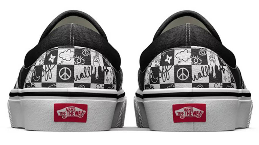 Giày Vans Doodle Checkerboard Slip-On 'Black' VN0A5AO86U6 - Ảnh 4