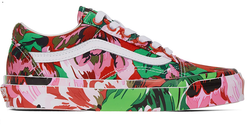 Giày Kenzo x Vans OG Old Skool LX "Floral Red" VN0A4P3X02G