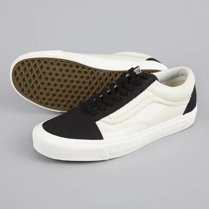Alternative view of Giày Vans Old Skool Canvas Black Bone White