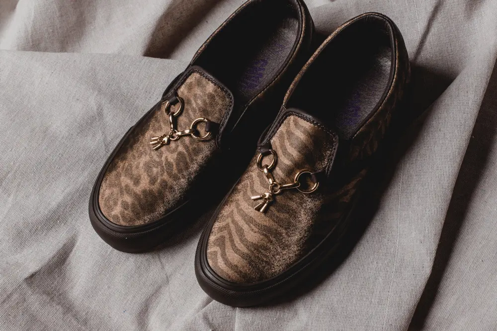 Alternative view of Giày Vans Needles x Vault Classic Slip On V 'Animal Print Brown' VN0A3QXY2GU
