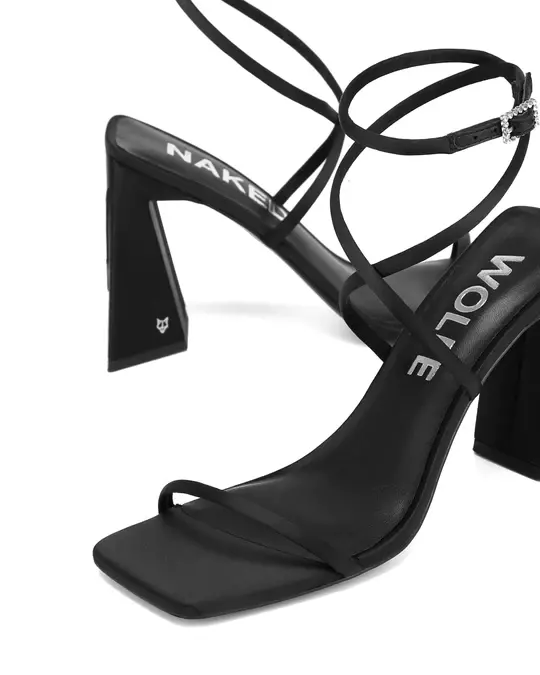 Giày cao gót Naked Wolfe VERGIE 'BLACK SATIN' - Ảnh 4