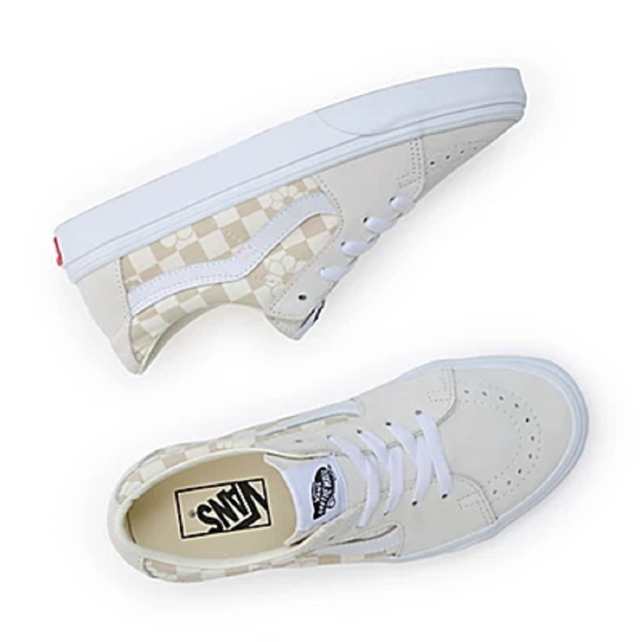 Giày Vans Sk8-Low Floral Check Shoes 'White' VN0009QRFS8 - Ảnh 2