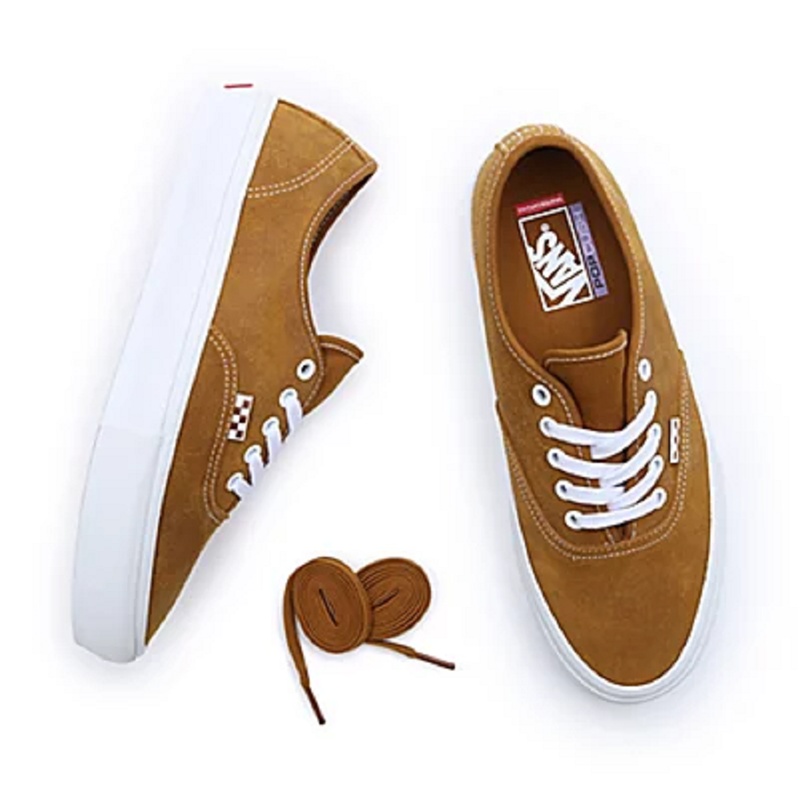 Giày Vans Skate Authentic Leather Shoes 'Brown' VN0A5FC81M7 - Ảnh 3