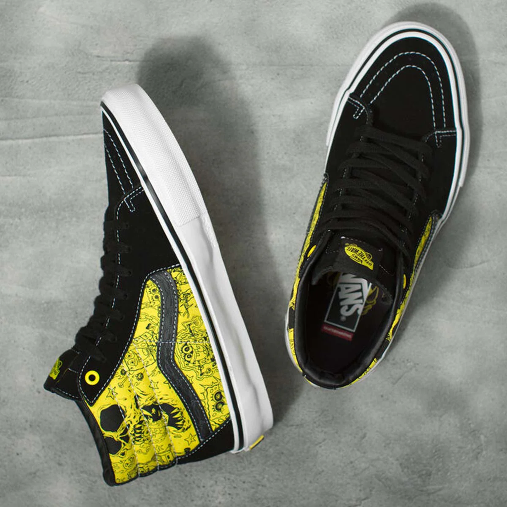 Giày Vans Skate Sk8-Hi x SpongeBob 'Black Yellow' VN0A5FCCZAU1 - Ảnh 3