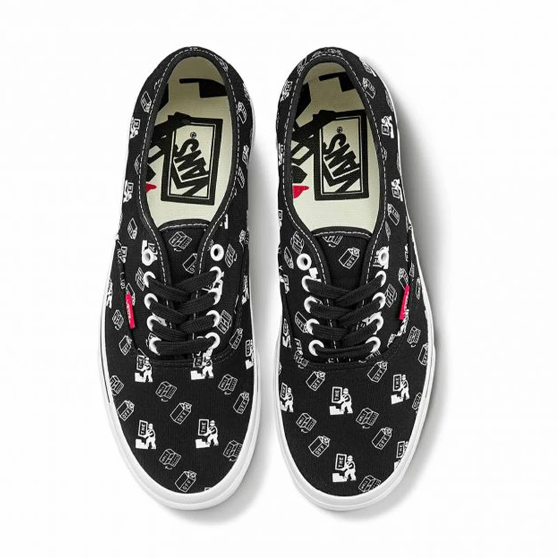 Giày Vans X Kazuki Kuraishi Authentic Skate Shoes Sneakers Black VN0A5HZS6UT - Ảnh 3