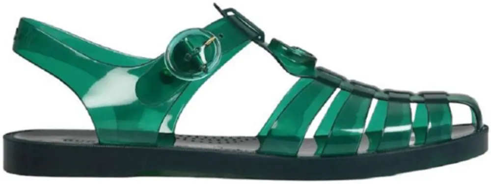 Dép Gucci Sandal With Double G 'Green' 674133-JFM00-8727
