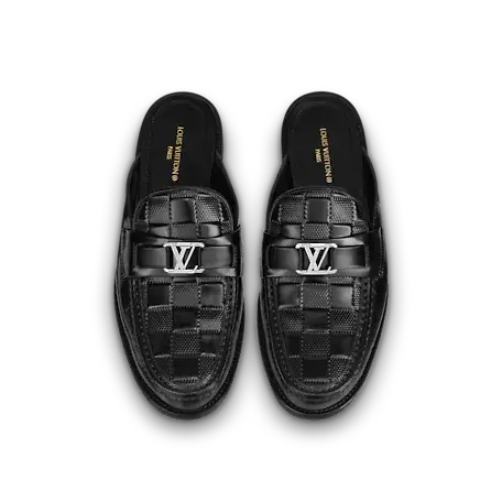 Alternative view of Giày Louis Vuitton Major Open Back Loafers Black 1A9KCB