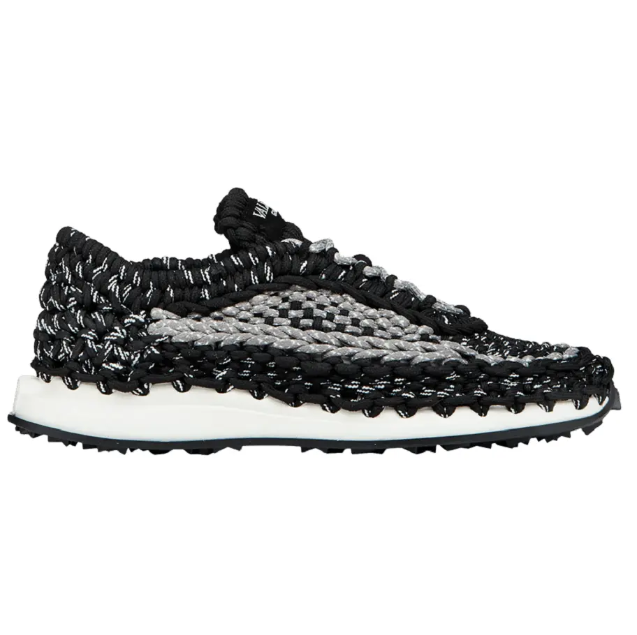 Giày Valentino Crochet Sneakers 'Black' VY0S0E41ZXB388