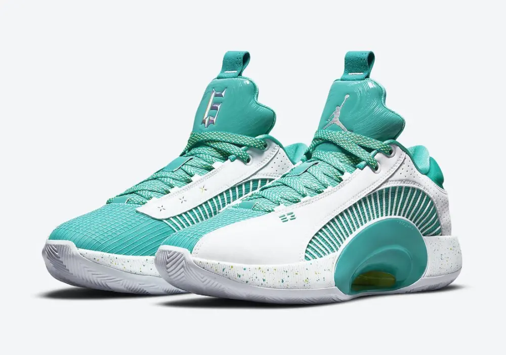 Giày Nike Guo Ailun x Air Jordan 35 GS 'Jade' DJ3009-100 - Ảnh 5