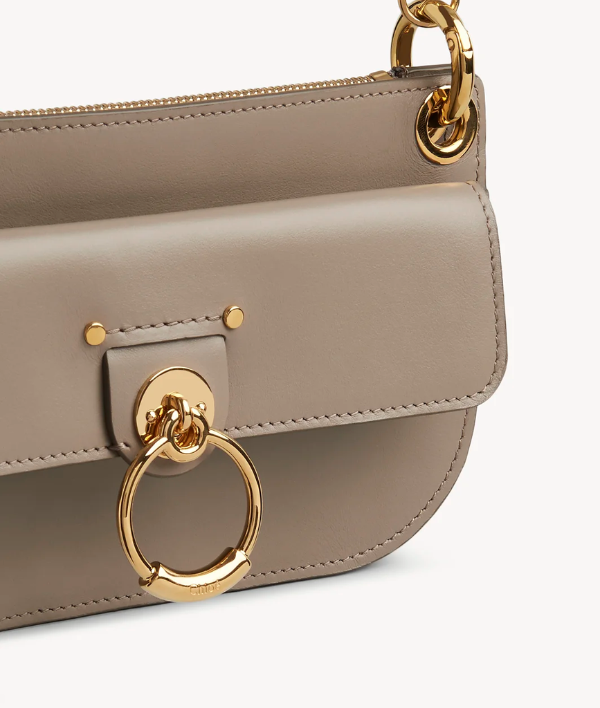 Túi Chloe Tess Small Cross-Body Pouch In Shiny 'Calfskin' CHC20AP044A3723W - Ảnh 4