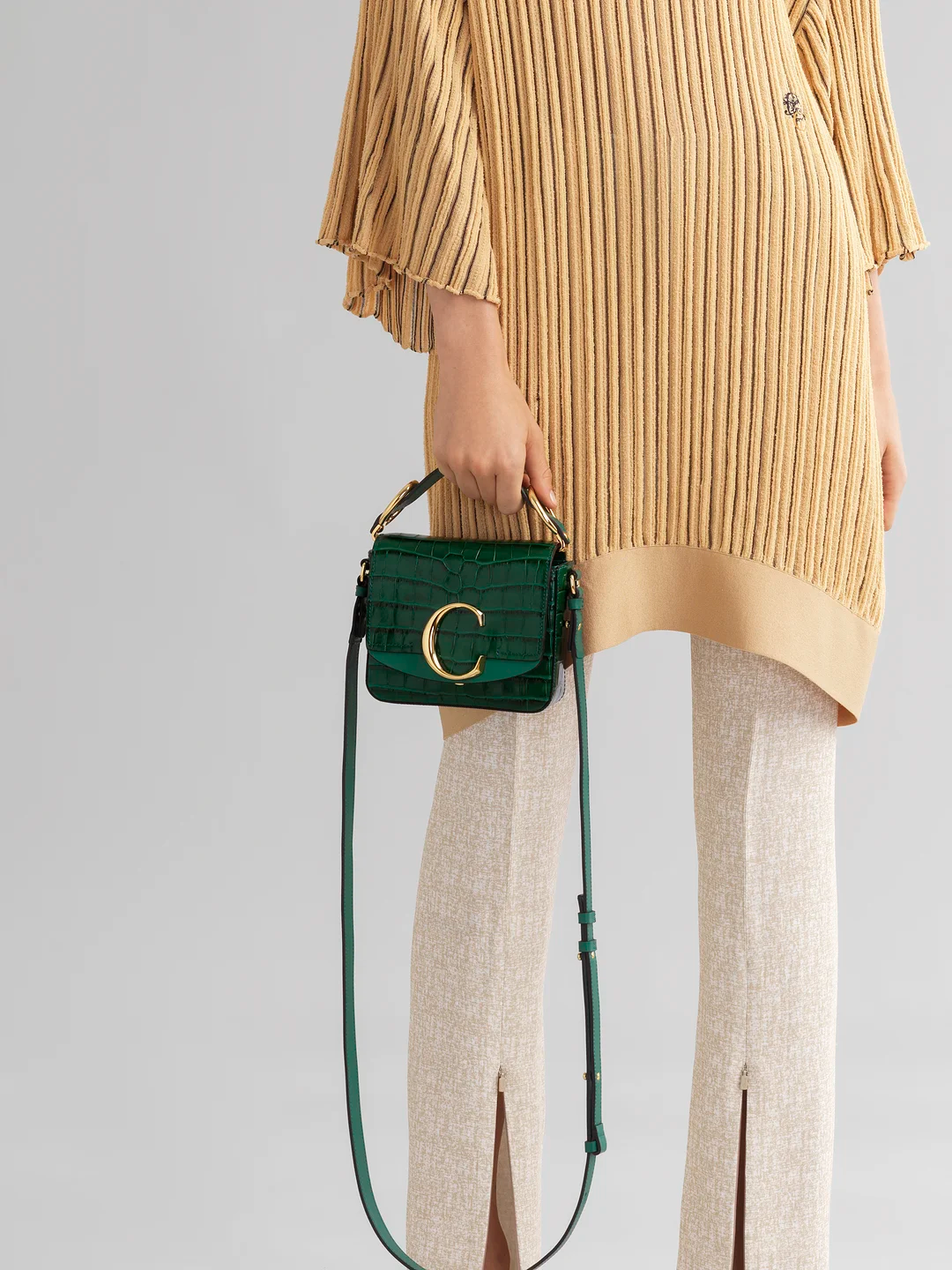 Túi Chloe Mini C Bag In Woodsy Green CHC19-US193A87-3H0 - Ảnh 3