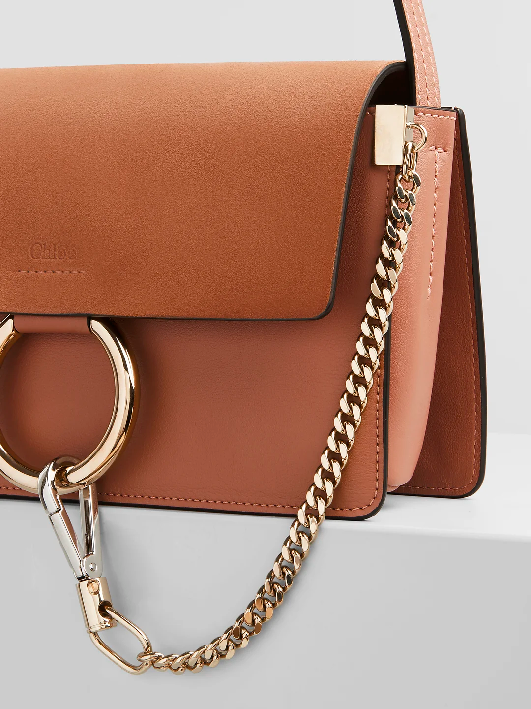 Túi Chloe Faye Small Shoulder Bag in Muted 'Brown' CHC21SS127A3726B - Ảnh 2