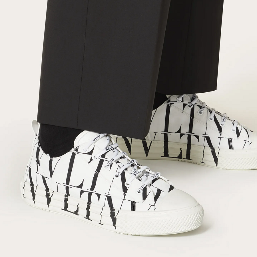 Giày Valentino Times Giggies Low-Top Fabric Sneaker UY0S0D57JKYA01 - Ảnh 5