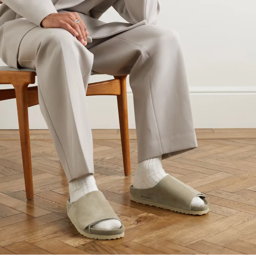 Dép Birkenstock Los Feliz Suede 'Fear Of God Taupe' 03452-TAU - Ảnh 5