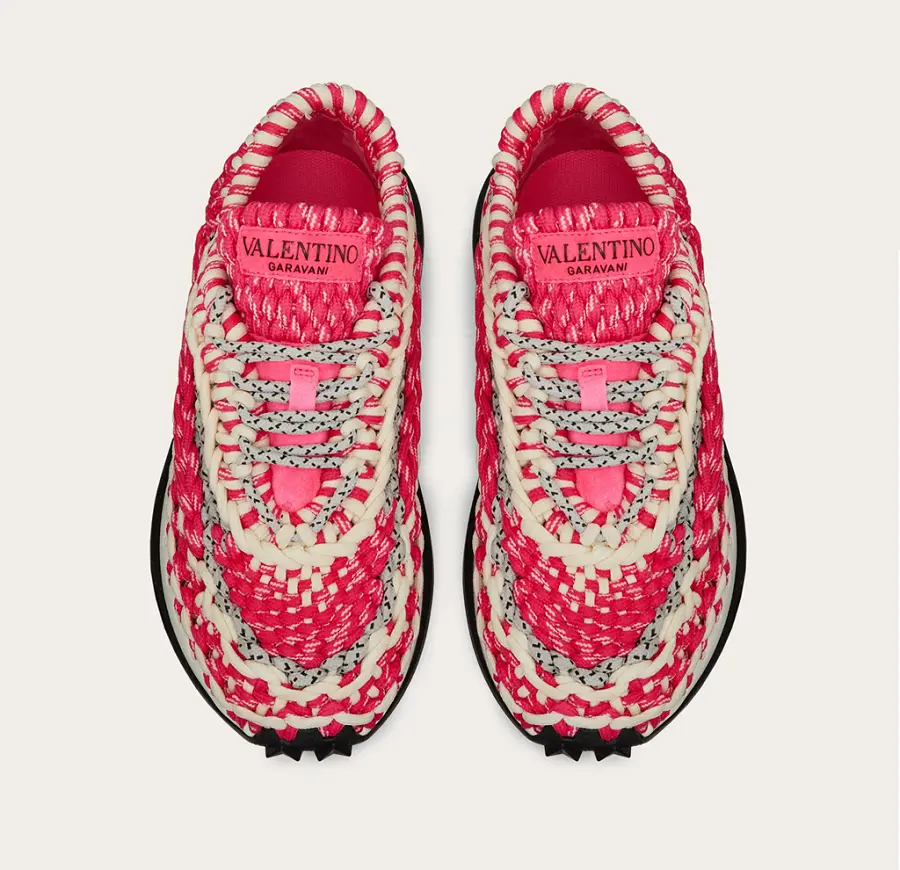 Alternative view of Giày Valentino  Garavani Crochet Sneaker In Fabric WW2S0BU6IHEID0