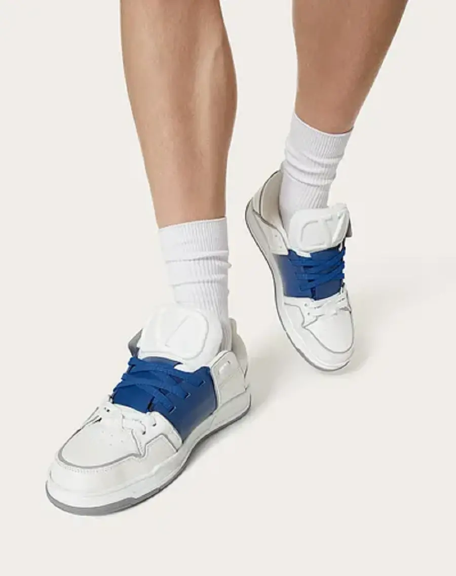 Alternative view of Giày Valentino Garavani Open Skate Sneaker in Calfskin and Fabric 1Y2S0F89YPB6TU