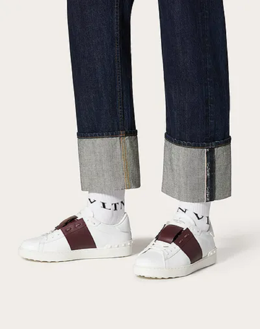 Giày Valentino Calfskin Open Sneaker UY2S0830BLUR67 - Ảnh 5