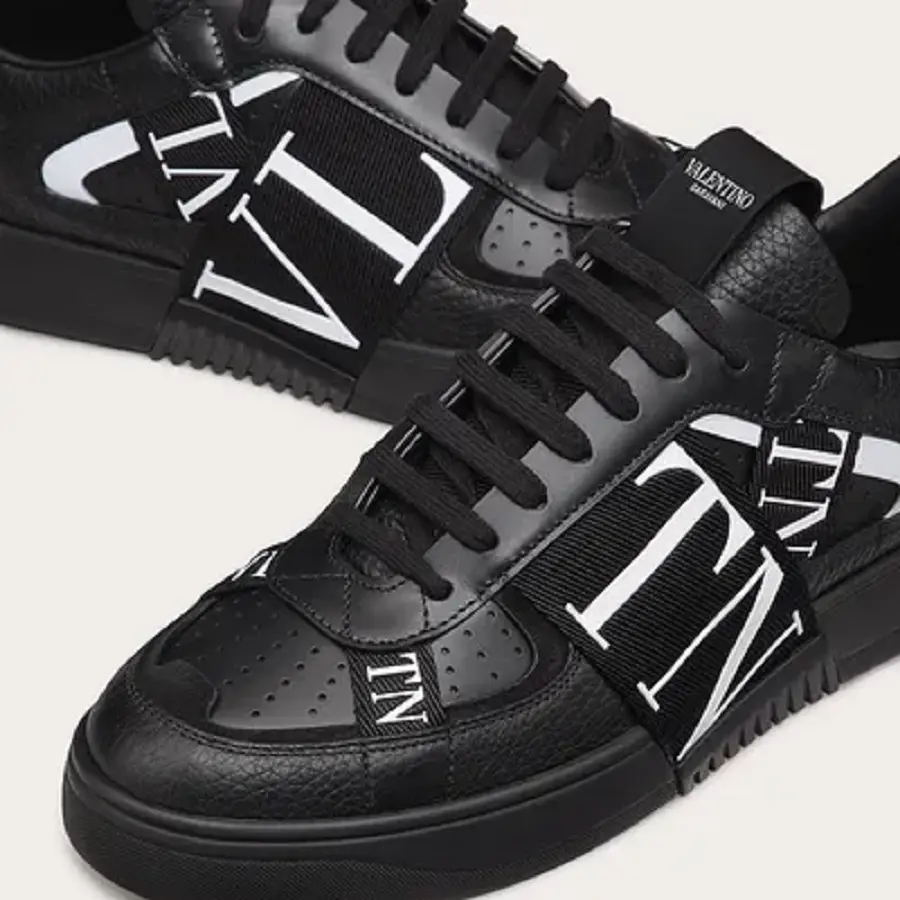Giày Valentino Low-Top Calfskin VL7N All Black WY2S0C58WRQ0NO - Ảnh 5