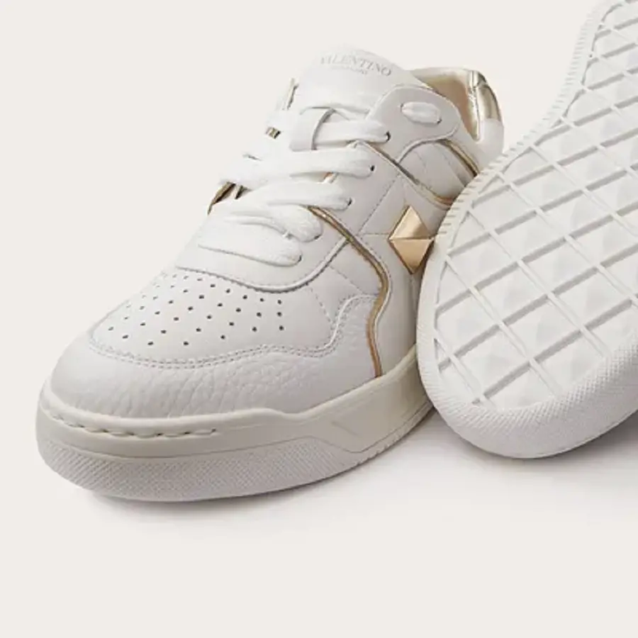 Giày Valentino One Stud Low-Top Nappa White Platium WW2S0CS4RUSL71 - Ảnh 4