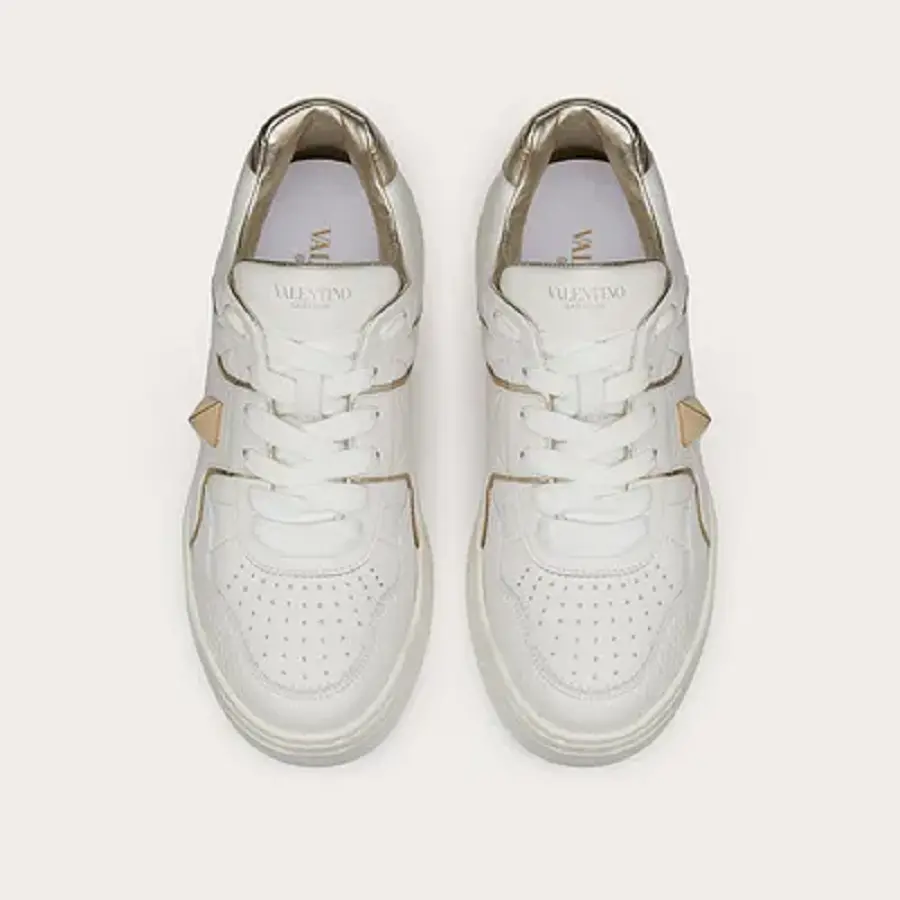 Giày Valentino One Stud Low-Top Nappa White Platium WW2S0CS4RUSL71 - Ảnh 3