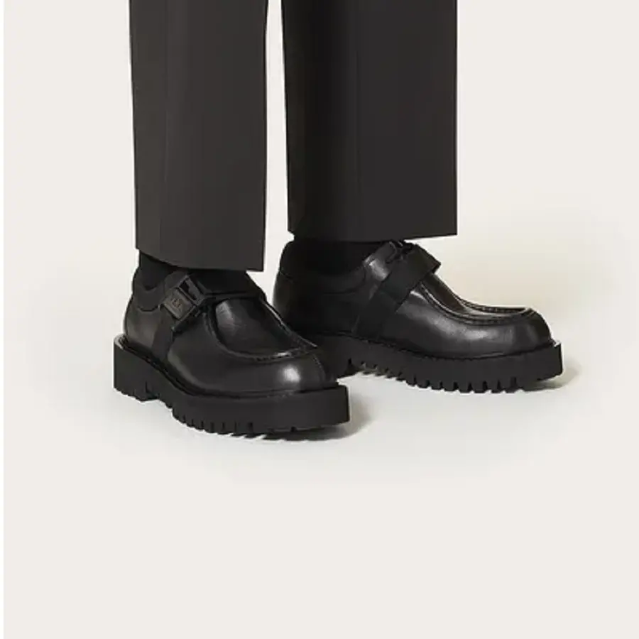 Alternative view of Giày Valentino Calfskin Derby VLTN Buckle Black UY0S0D89YBH0NO