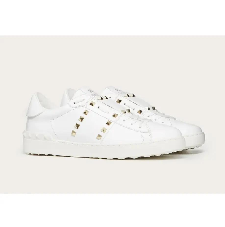 Giày Valentino Calfskin Rockstud Untitled Sneaker WY2S0931BHS0BO - Ảnh 5