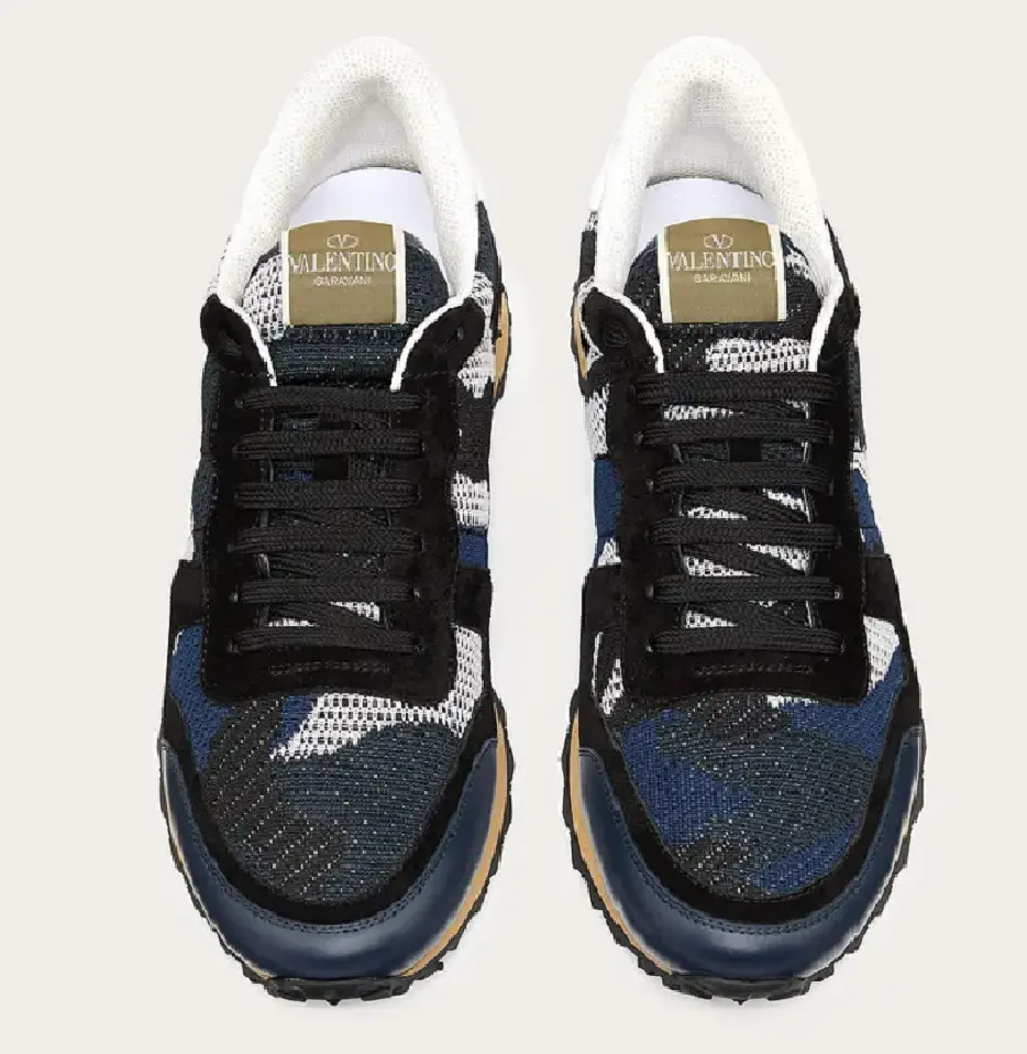 Giày Valentino Mesh Fabric Camouflage Rockrunner Sneaker TY0S0723QRK31J - Ảnh 3